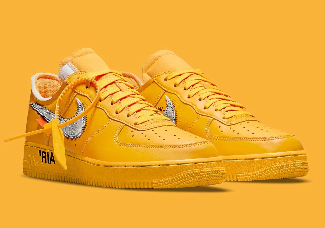 Nike Air Force 1 Low OFF-WHITE University Gold Metallic Silver for