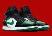 Air Jordan 1 Mid Green Toe