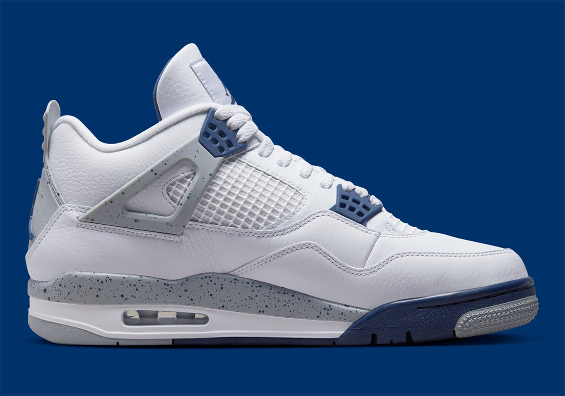 LIVRAISON 72h - Jordan 4 Retro White Midnight Navy