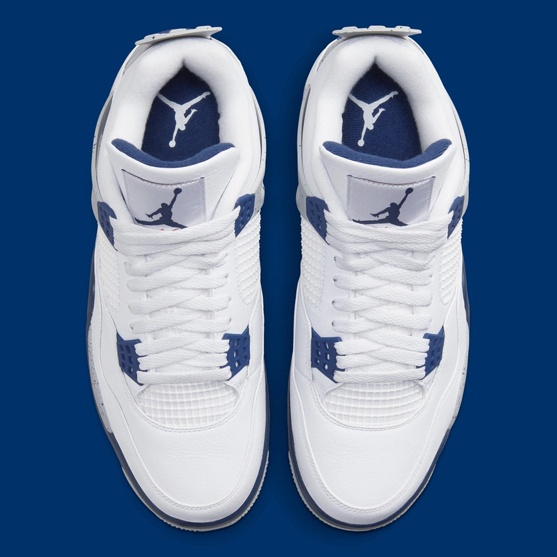 LIVRAISON 72h - Jordan 4 Retro White Midnight Navy