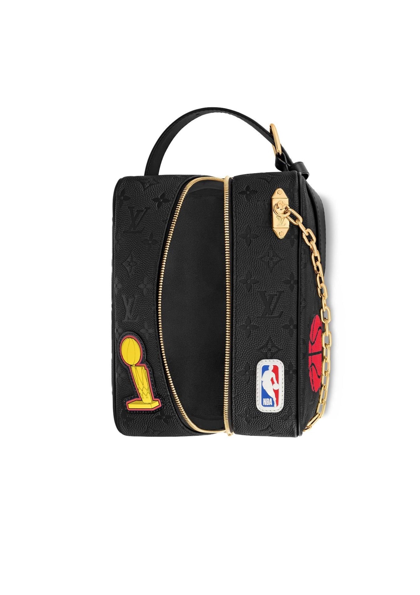 Sac dopp kit cloakroom en cuir Louis Vuitton X NBA Noir en Cuir