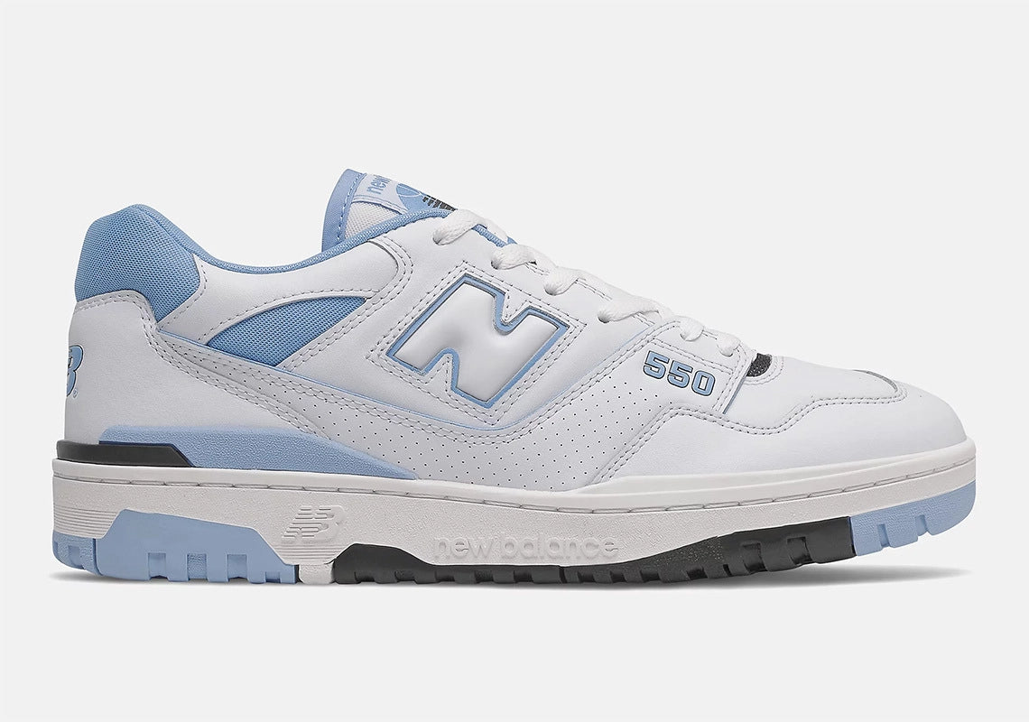 New Balance 550 Unc White University Blue