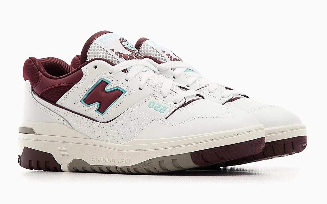 New Balance 550 burgundy Cyan