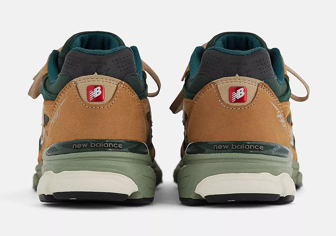 New Balance 990v3 MiUSA Tan Green