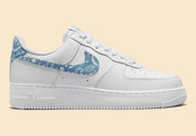 Nike Air Force 1 Low '07 Essential White Worn Blue Paisley