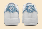 Nike Air Force 1 Low '07 Essential White Worn Blue Paisley