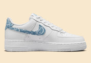 Nike Air Force 1 Low '07 Essential White Worn Blue Paisley