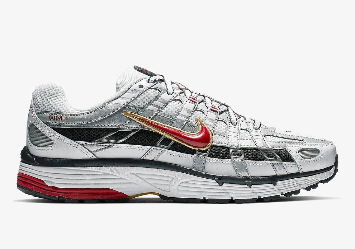 Nike P-6000 White Gold Red