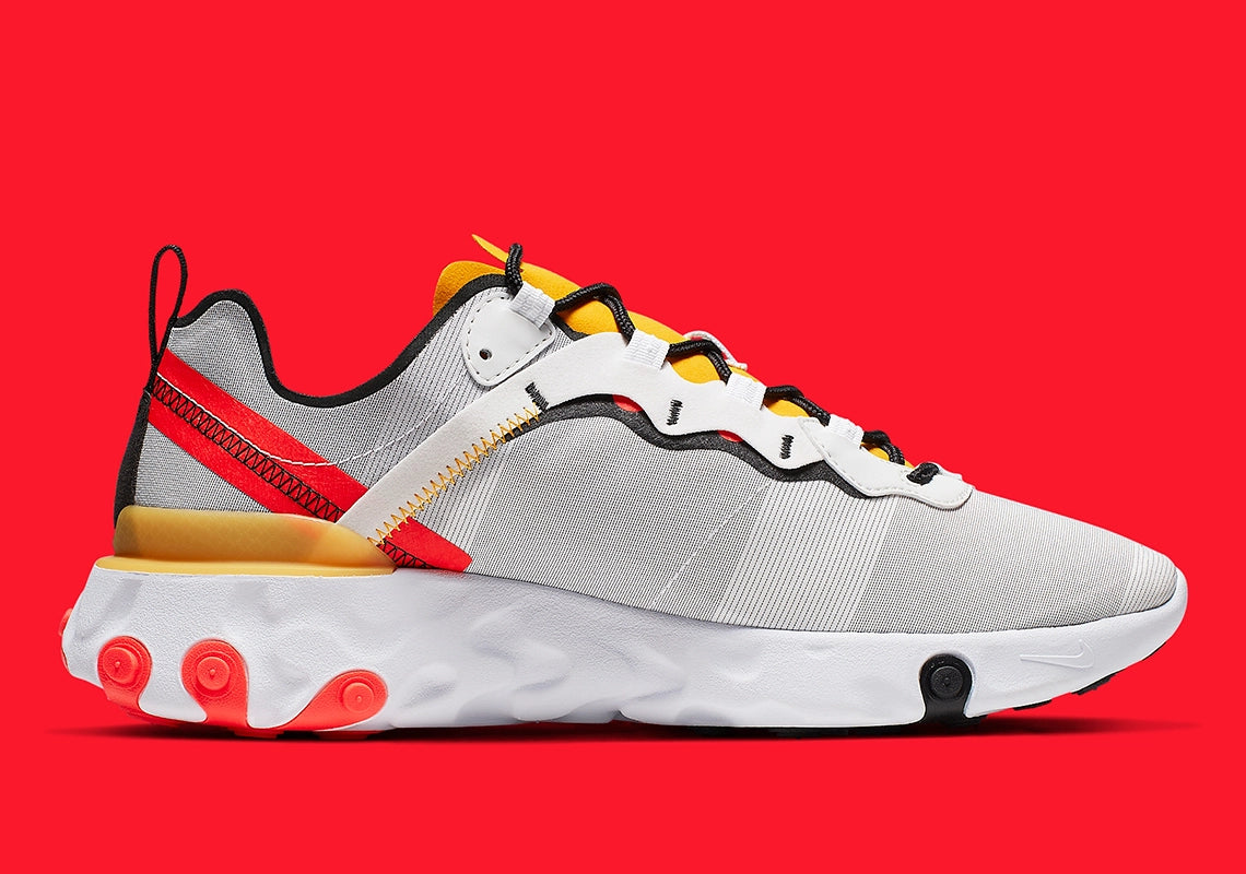 Nike - React Element 55 White Black Crimson Gold