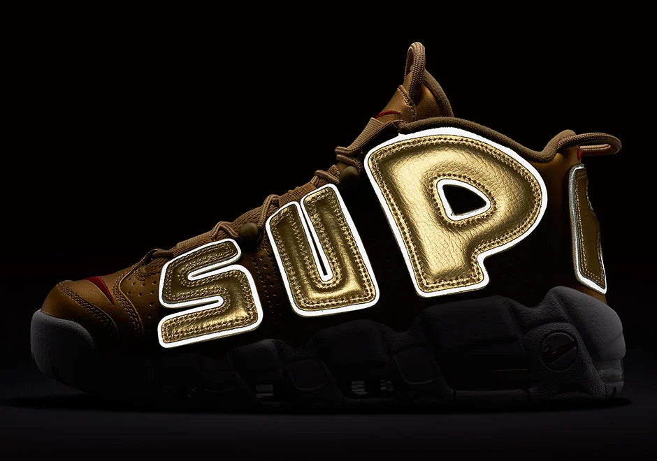 Nike Air More Uptempo Supreme Suptempo Gold